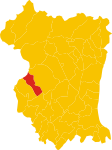 Map of comune of Budoia (province of Pordenone, region Friuli-Venezia Giulia, Italy).svg