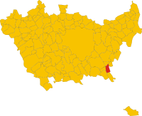 Locatie van Vizzolo Predabissi in Milaan (MI)
