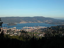 The town of Marín on the Ría de Pontevedra