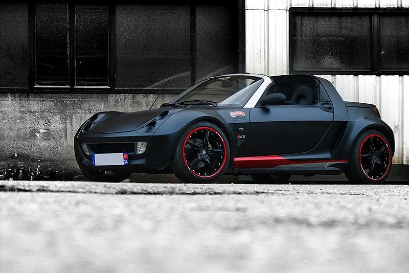 File:Matte Black Smart Roadster.jpg