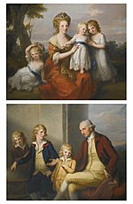 Top Mary May and her three daughters. Bottom Joseph May and their three sons May family of Hale Park.jpg