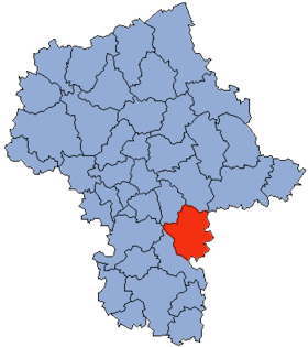 Powiat de Garwolin'in konumu