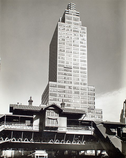 Seen from Ninth Avenue after its construction