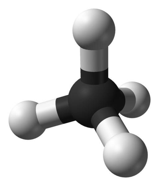 Modell av metan. 