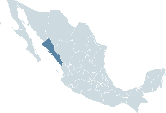 Штат Сіналоа на мапі Мексики