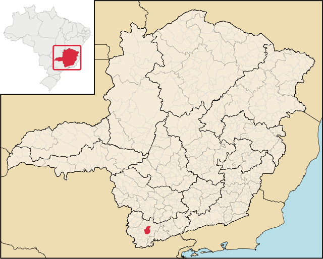 Localização de Pouso Alegre em Minas Gerais