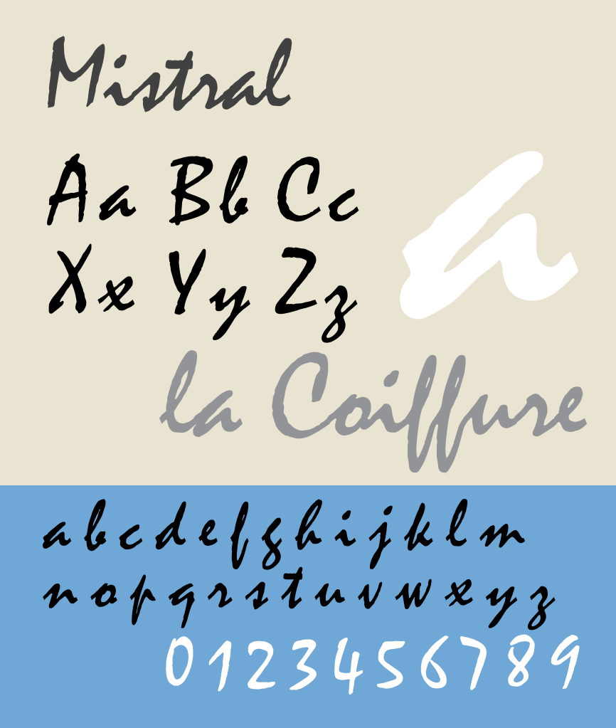 Mistral, a script typeface