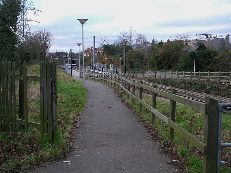 File:Mitcham tramstop southeastern entrance.JPG