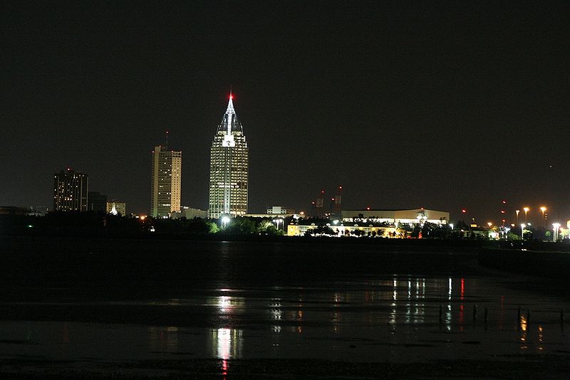 File:Mobile Alabama Skyline Night.jpg