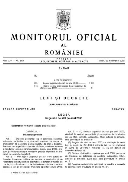 File:Monitorul Oficial al României. Partea I 2002-11-29, nr. 863.pdf