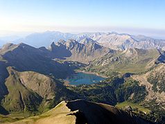 Lac d'Allos visto desde Mont Pelat