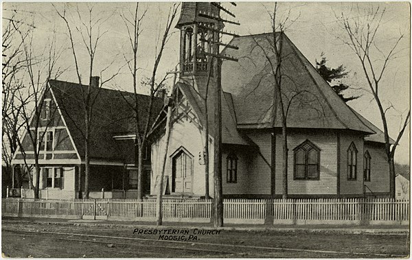 Presbyterian church on an old postcard