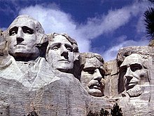 Mount Rushmore is located in the Black Hills of South Dakota. Mountrushmore.jpg