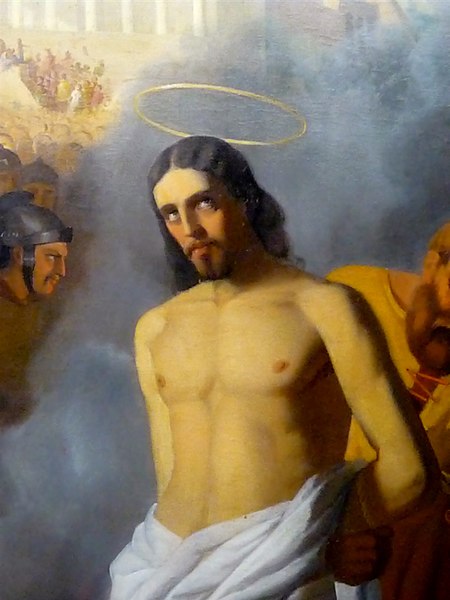 File:Musée archéologique de Grenoble Le Martyre de saint Laurent (détail saint Laurent).JPG