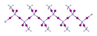 Infinite NI3·NH3 chain in the crystal structure
