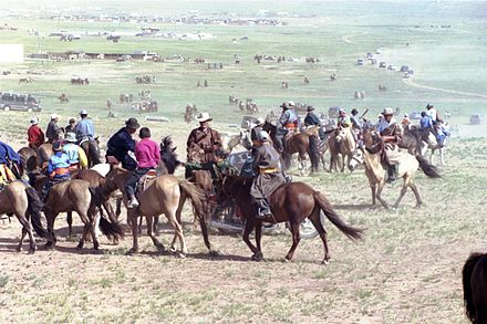 Riding during the Naadam festival