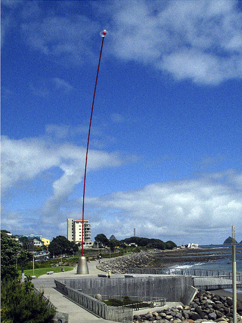 A 45m Wind Wand on the New Plymouth waterfront