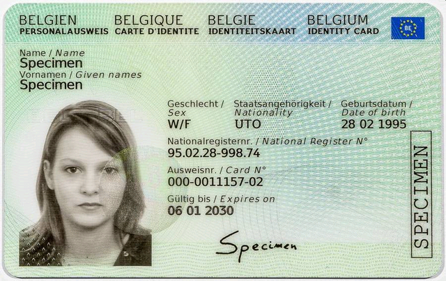 Belgian identity card - Wikipedia