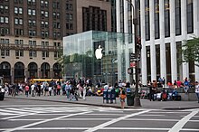 Apple Store at Fifth Avenue, one of the most expensive shopping streets in the world New York - panoramio (117).jpg
