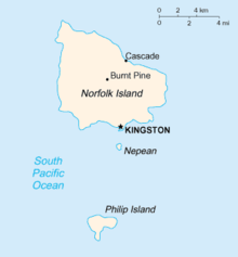 Map of Norfolk Island