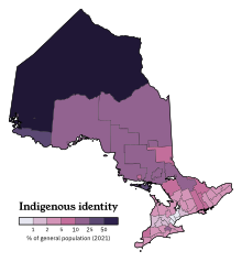 Indigenous identity in Ontario, 2021 Ontario Indigenous Identity 2021.svg