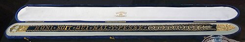 The garter of the Order of the Garter of Emperor Franz Joseph I of Austria