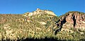 East peak of Twin Peaks centered with West summit to left.