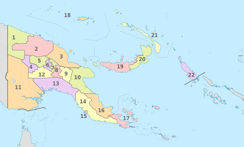 File:Papua New Guinea, administrative divisions - Nmbrs - colored.svg