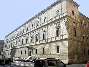 Parione - palazzo Riario o Cancelleria nuova 1628.JPG