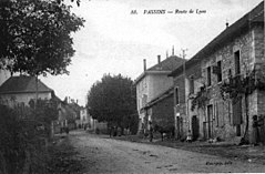 Passins, route de Lyon, 1910