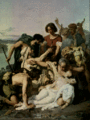 Paul Baudry - Zenobia nalezená pastýři na břehu řeky Araks, c 1848.gif