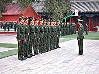 Militares da polícia chinesa.