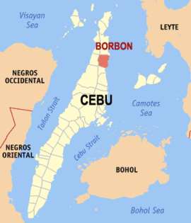 Borbon na Cebu Coordenadas : 10°50'N, 124°0'E