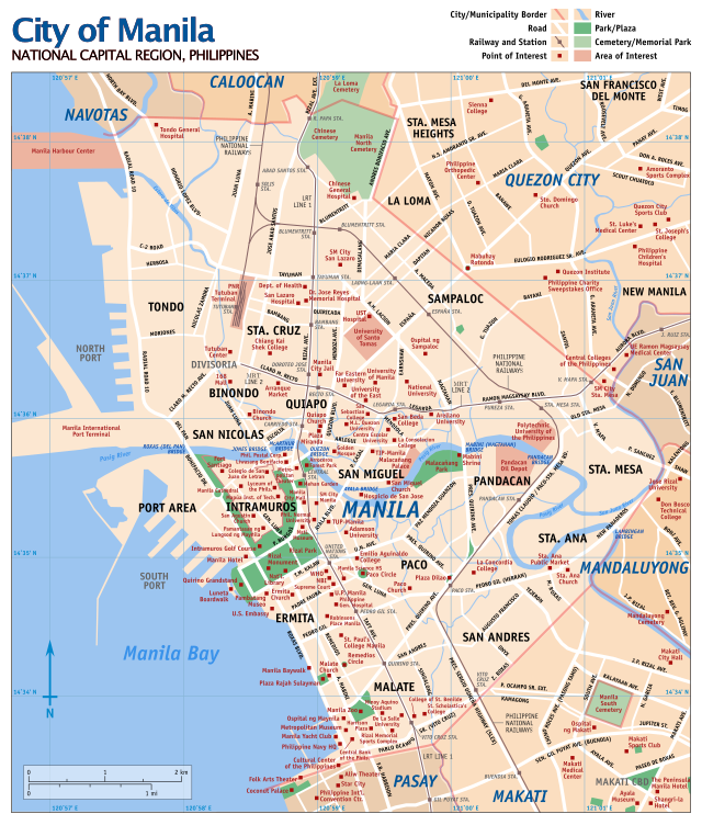 Map of Manila