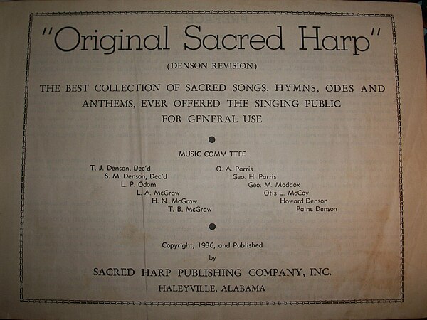 "Original Sacred Harp (Denson Revision)"