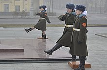 Pioneers and students mount the guard of honour at Victory Square in Minsk Pioneers at the Victory Square.jpg