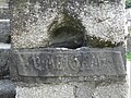 Calvaire de Loc-Maria-Lann, inscription au pied du calvaire