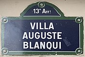 Plaque Villa Auguste Blanqui - Paris XIII (FR75) - 2021-06-30 - 1.jpg