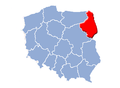 Location of Podlachian Voivodeship on the map of Poland