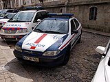 Patrulla Citroën con antiguo diseño en Oporto (1999).