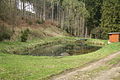 Čeština: Rybník pod sjezdovkou Jalovec v Číchově, okr. Třebíč. English: Pond near Jalovec ski slope in Číchov, Třebíč District.