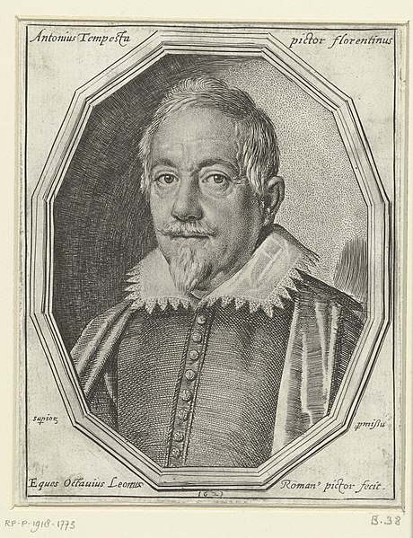 File:Portret van Antonio Tempesta Antonius Tempesta pictor florentinus (titel op object), RP-P-1918-1773.jpg