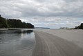 Praia da Alameda na marxe dereita da desembocadura.