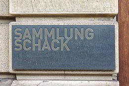 Eingangsschild der Sammlung Schack