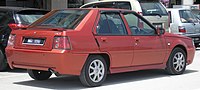 Proton Saga (re-release; third facelift) (rear), Serdang.jpg