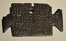 Dedication made to the Deus Invictus by a Roman legionary in Brigetio, Pannonia Romermuseum Osterburken (DerHexer) 2012-09-30 032.jpg