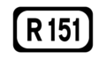 File:R151 Regional Route Shield Ireland.png