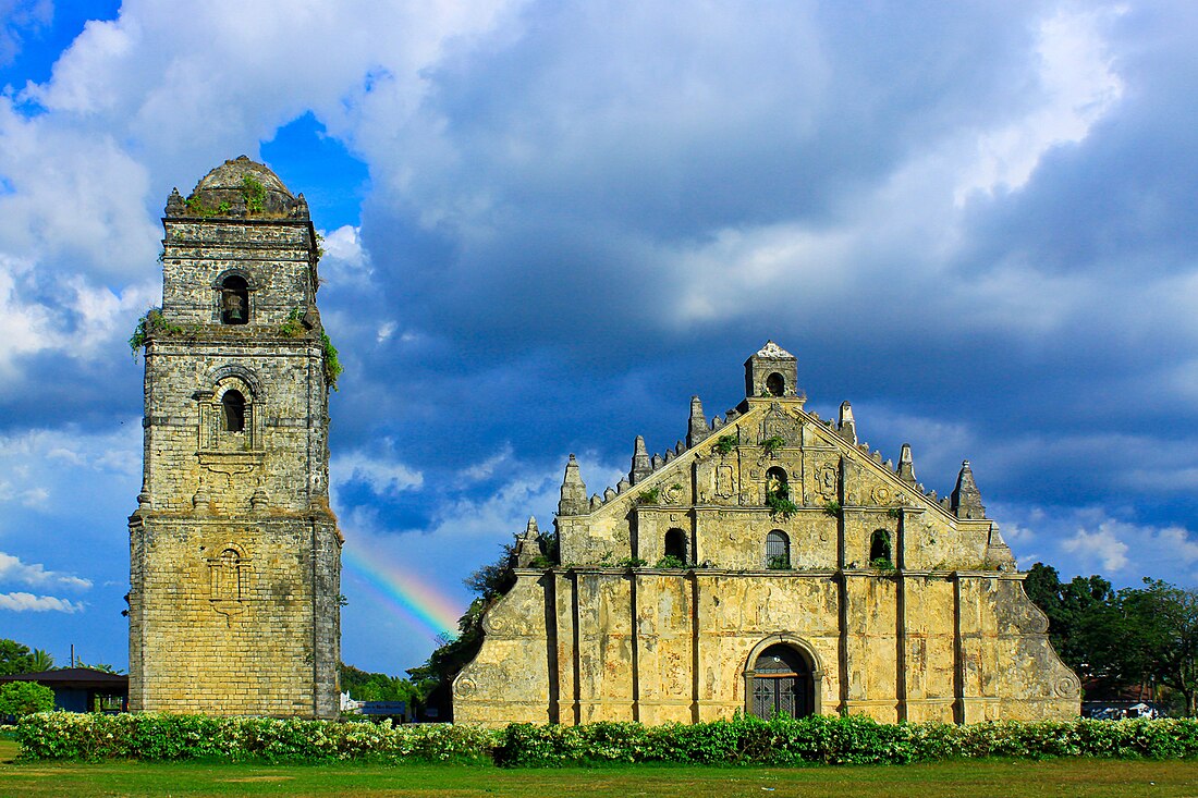 File:RAINBOW BEHIND ...Paoay church.jpg