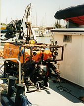 ROV Ventana on board of the MBARI research vessel Point Lobos ROV Ventana on Point Lobos.jpg