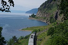 Circum-Baikal railway RZD ED9MK-0029 at Polovinniy stop, Circum-Baikal Railway, 2009 (32356262012).jpg